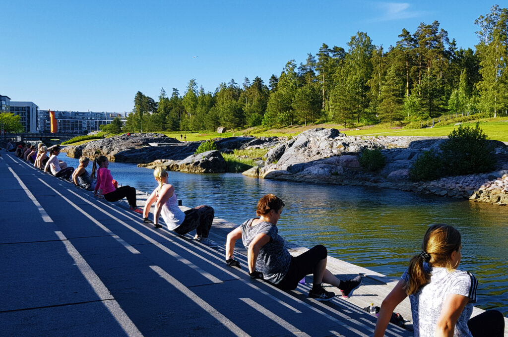 Sports day on the seashore