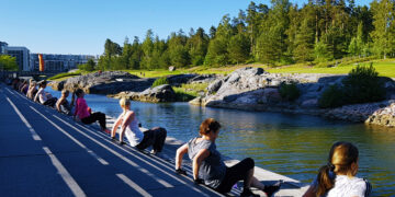 Sports day on the seashore