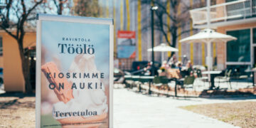 Uteserveringsevenemang på restaurang Töölö